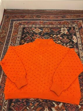 Misha & Puff Cotton popcorn sweater, Persimmon, size XL